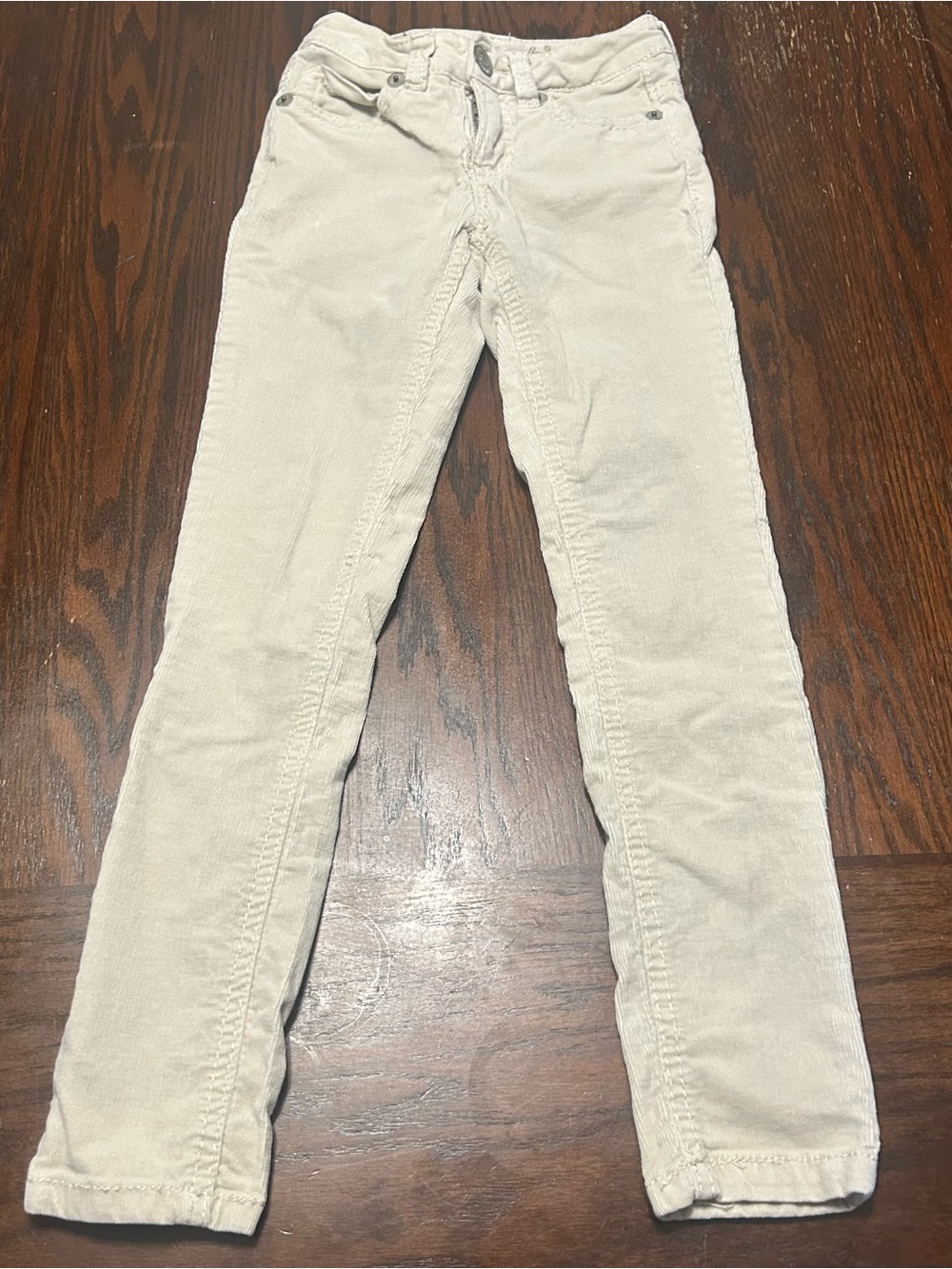 Justice Girls Light Cream Skinny Corduroy Pants